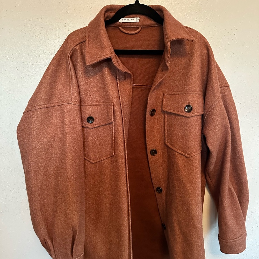Rust colored Shacket - Picture 2 of 4